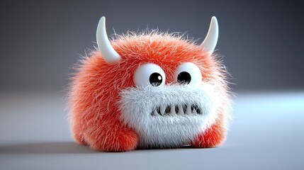 Furry Monster with Horns