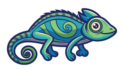 chameleon vector illustration