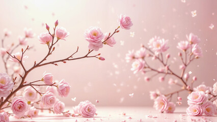 Fototapeta premium ピンクの花の背景