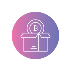 Cryptocurrency Rewards Icon vector stock illustration