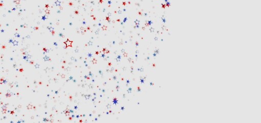 Festive background with red, white, and blue stars. Perfect for Independence Day or other celebrations.