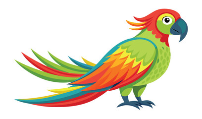 Obraz premium parrot on a white background