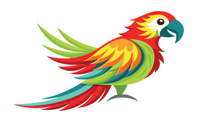 Fototapeta premium parrot on white background