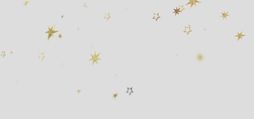 Sparkling gold stars on a white background. Perfect for holidays, celebrations, and magical designs.