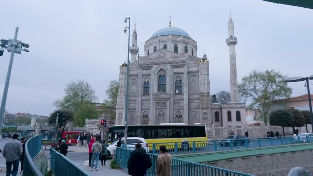 Pertevniyal Valide Sultan Mosque on a Cold Morning - ISTANBUL, TURKEY
