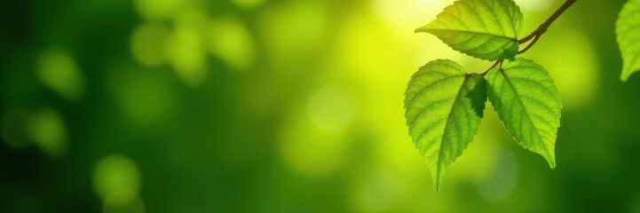 Green branch with brown leaf spots, sunlight dappled , organic, park, wildlife