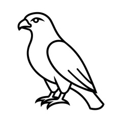 Red Tailed Hawk Minimalist Line Drawing