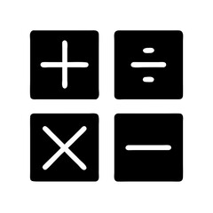 Fototapeta premium Math Symbols Icon Set for World Teacher's Day 