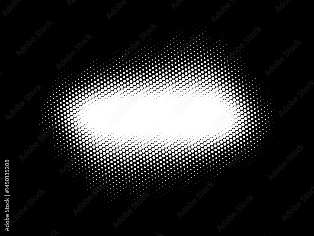 Poster vector halftone pattern design against a dark background