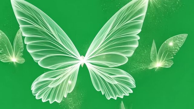 butterfly on green background