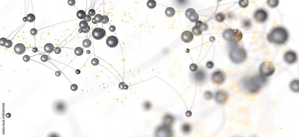 Poster Abstract image of a network connection, perfect for technology, global business, and communication concepts.