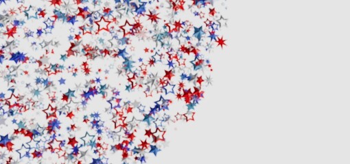 Red, white, and blue stars burst background. Perfect for Independence Day!