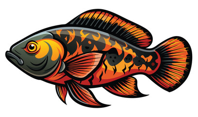 Fototapeta premium goldfish on white background