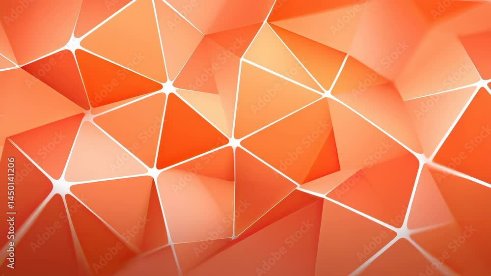 Poster abstract orange geometric pattern with triangular shapes design