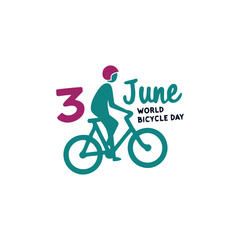 Fototapeta premium World bicycle day logo