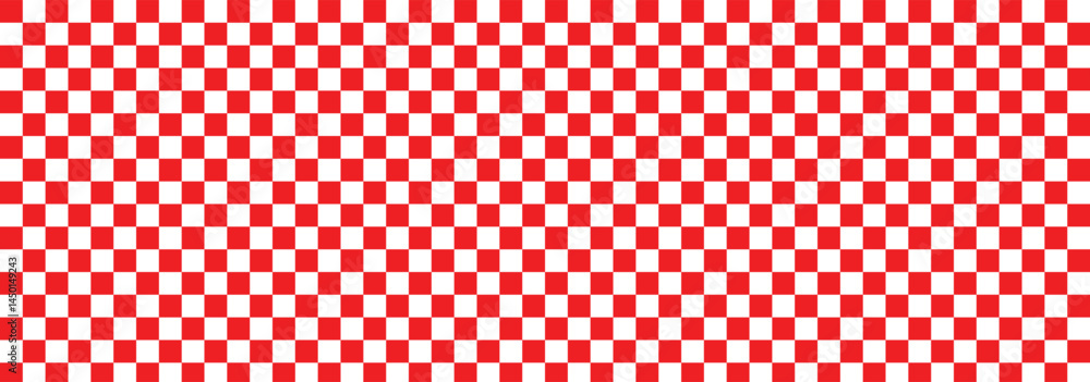 Poster seamless repeat pattern with hand drawn checkerboard in cotton candy pink and red. red and white che