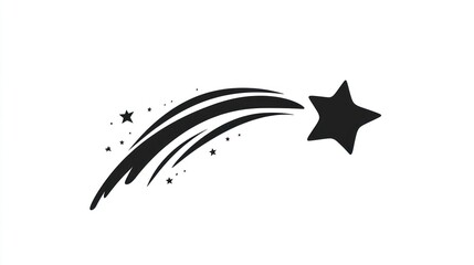 Shooting Star Graphic Design, Simple Vector Illustration