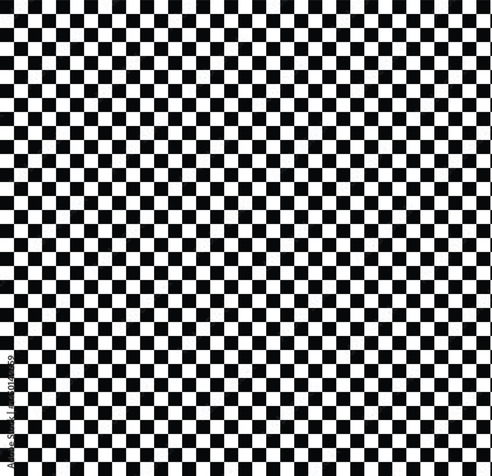 Aufkleber black and white square grid pattern for background. grid geometric square shape. race flag. horizont