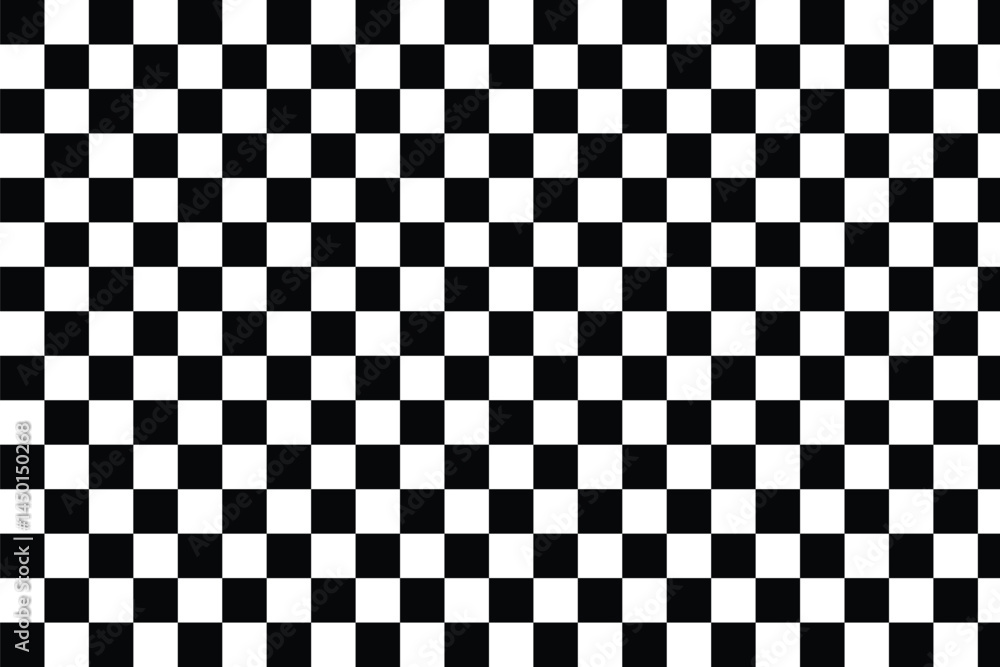Poster black and white square grid pattern for background. grid geometric square shape. race flag. horizont