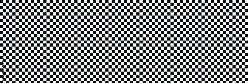 Aufkleber black and white square grid pattern for background. grid geometric square shape. race flag. horizont