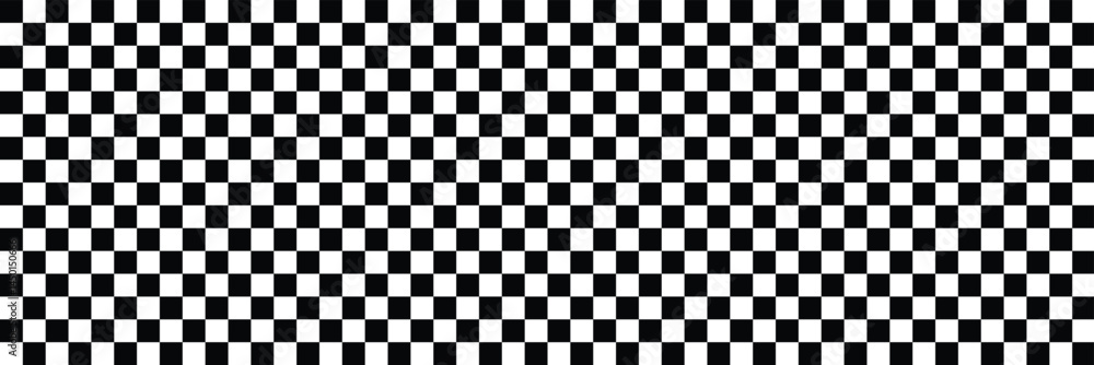 Aufkleber black and white square grid pattern for background. grid geometric square shape. race flag. horizont
