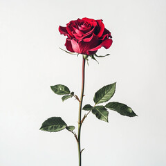 Fototapeta premium red rose on a black background