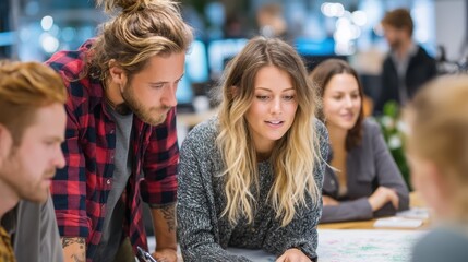 Obraz premium A B2B sales team reviewing their account-based marketing strategy, ensuring they are targeting high-value clients with tailored messaging and offers