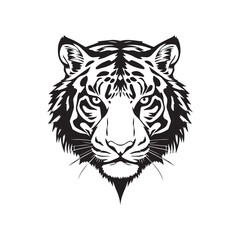 tiger simple logo, vector, iillustration