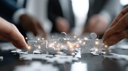 A corporate team collaborating with third-party vendors to offer integrated B2B solutions, ensuring that their services work seamlessly with clients' existing systems