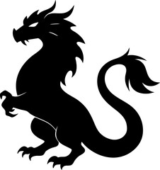 Basilisk (Mythical) icon Silhouette vector on transparent background