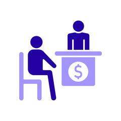 Icon a investment consulting, isolated against a clean background.