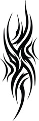 Obraz premium Tribal tattoo vector illustration features a black silhouette animal design with ornamental floral art in a seamless pattern