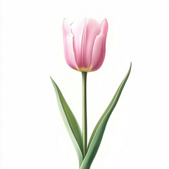 Fototapeta premium pink tulips isolated on white