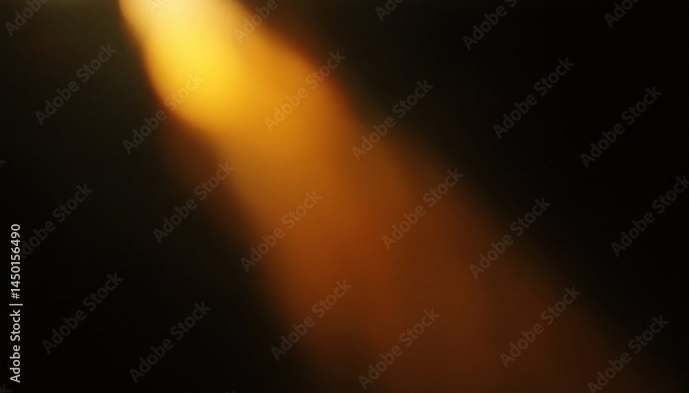 Poster golden abstract spotlight blur background for web design, print media, branding visuals, warm light 