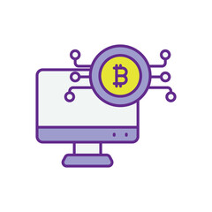 Mining Pool Icon vector stock illustration