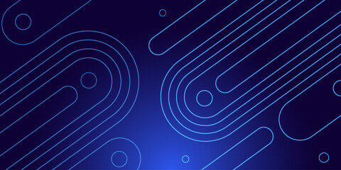 Digital technology speed connect dark blue background, cyber nano information, abstract communication, innovation future tech data, internet network connection, line dot illustration