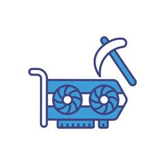 GPU Miner Icon vector stock illustration