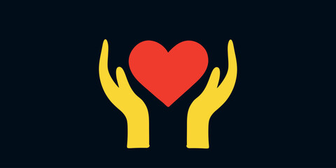 vector gesture of love and support