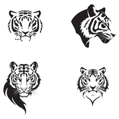 tiger simple logo, vector, iillustration