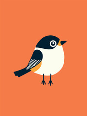 colorful bird vector in cartoon style