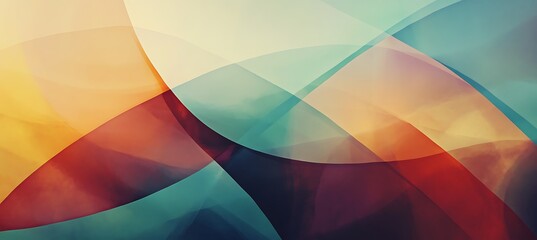 Obraz premium A digital abstract art piece with symmetrical pastel polygons 