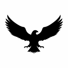 Fototapeta premium Silhouette of an Eagle in Flight – Majestic Bird of Prey Symbolizing Power, Freedom, and Sharp Vision
