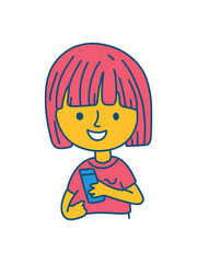 cute student character