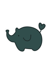 cute elephant icon