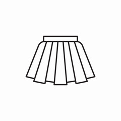Pleated skirt clothing fashion icon vector sign