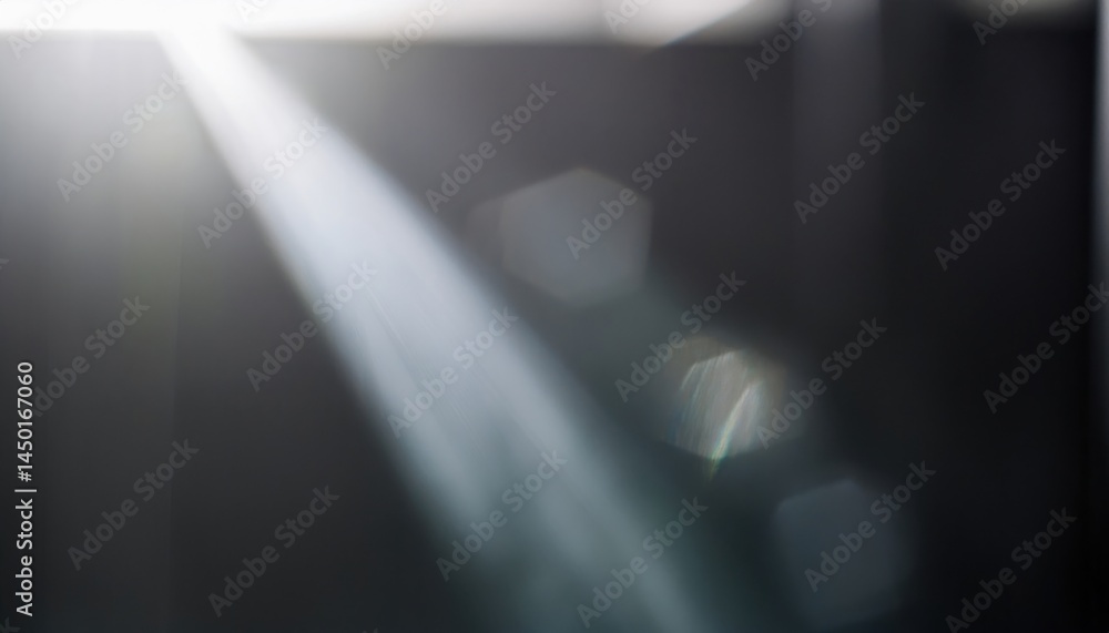 Aufkleber abstract light glare with blurred bokeh and lens flare on dark background for modern web design, branding visuals, or digital print texture graphic

