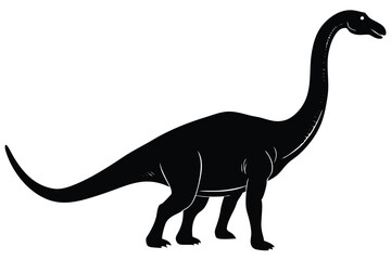 brachiosaurus silhouette vector illustration