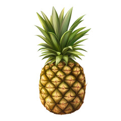 Fototapeta premium Ripe pineapple fruit Transparent Background PNG