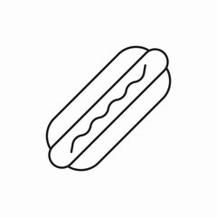 Hot dog fast food icon vector sign