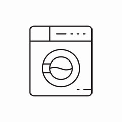 Washing machine laundry icon vector sign